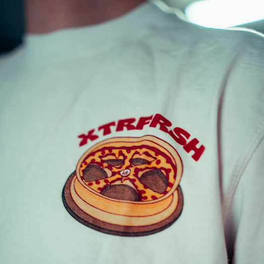 Stance 'nd Slices shirt front.