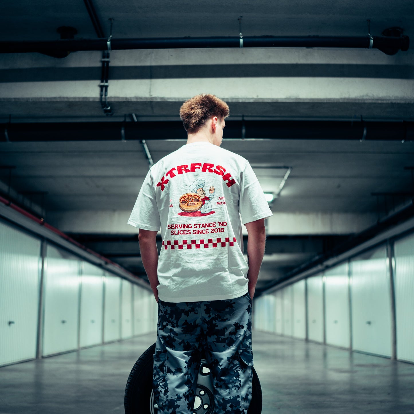 The back of the Stance 'nd Slices shirt.