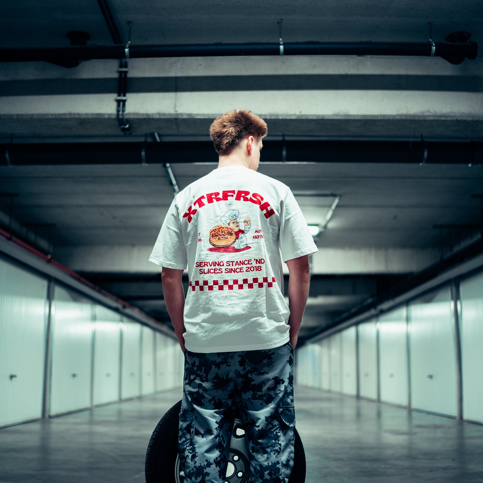 The back of the Stance 'nd Slices shirt.